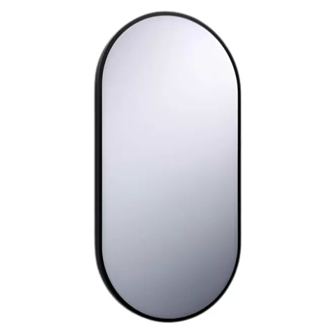 GIO miroir ovale cadre noir Van Marcke